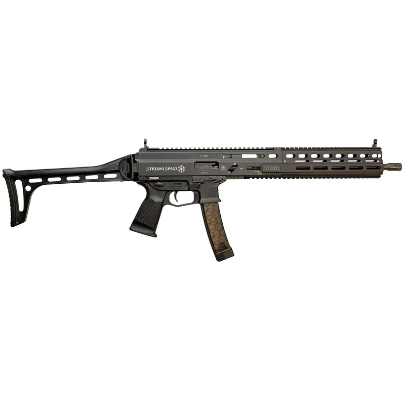 Grand Power 810091157978 Stribog SP9A3 9mm Luger 30+1 16" Black Picatinny Rail, Black Polymer Grip