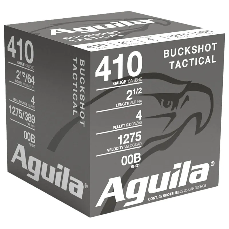 Aguila 1C4100BA Buckshot 410Gauge 2.50" 1/2oz 00Buck Shot 25 Per Box/20 Case