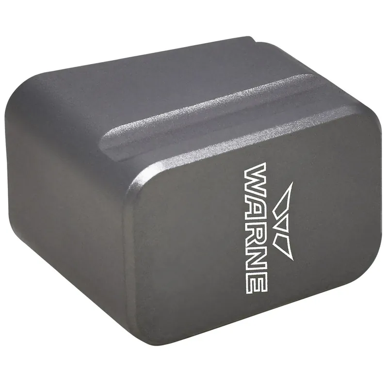 Warne MEG1954GR Magazine Extension made of 6061-T6 Aluminum with Hardcoat Anodized Gray Finish for Glock 19, 23 Magazines (Adds 5rds 9mm Luger, 4rds 40 S&W)
