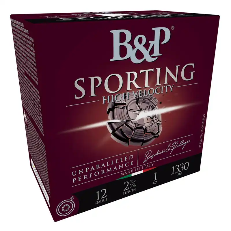 B&P Ammunition 12B1SCH8 Sporting Clay High Velocity 12Gauge 2.75" 1oz 8Shot 25 Per Box/10 Case