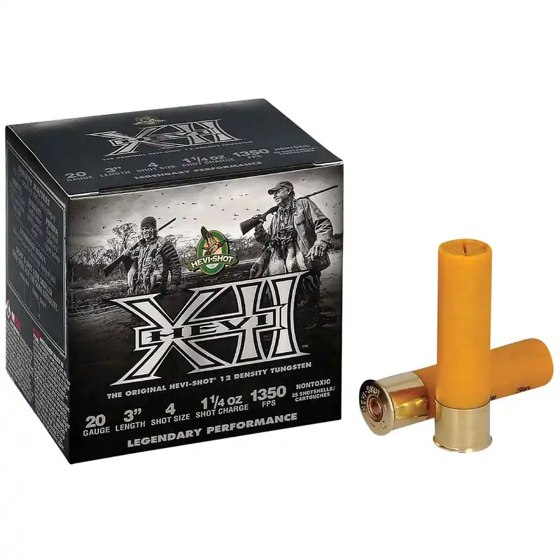 HEVI-Shot HS53204 HEVI-XII 20Gauge 3" 1 1/4oz Tungsten 4Shot 25 Per Box/10 Case