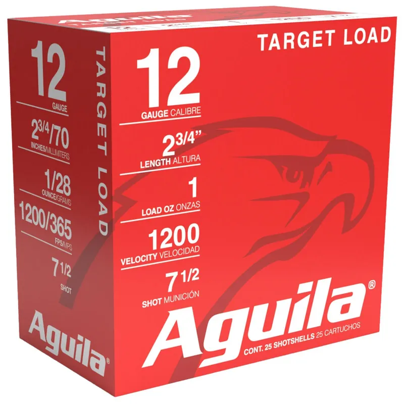 Aguila 1CHB1304 Target Load Competition 12Gauge 2.75" 1oz 7.5Shot 25 Per Box/10 Case