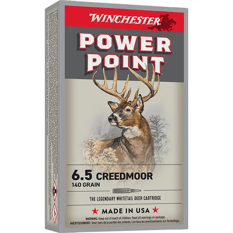 Winchester Ammo X652 Power-Point 6.5Creedmoor 140gr 20 Per Box/10 Case