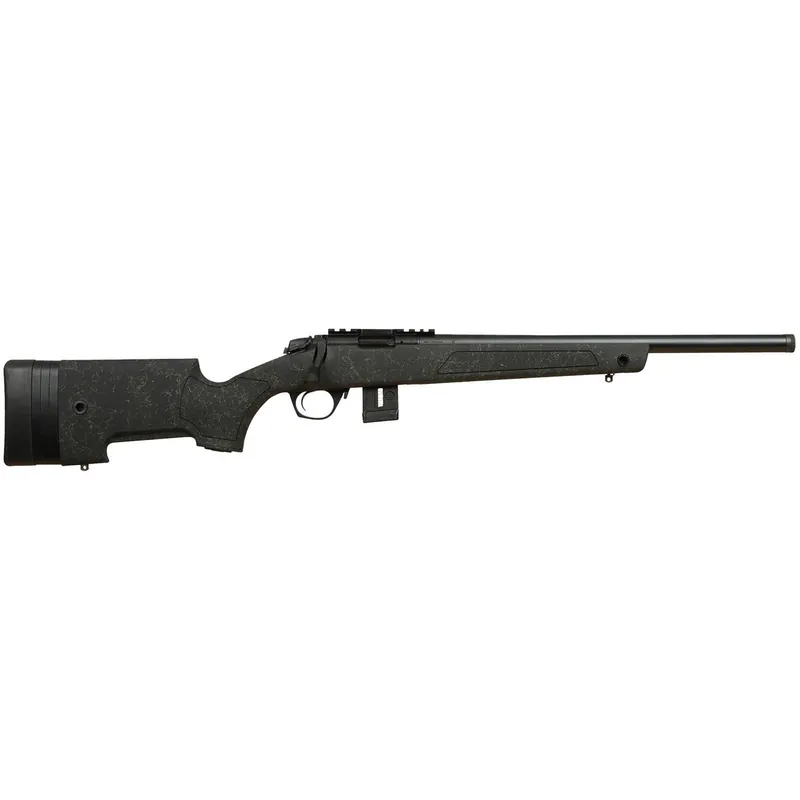 Bergara Rifles BMR009 BMR-X 22 WMR 10+1 18" Blued Heavy Threaded Barrel, Blued Picatinny Rail Receiver, Adj LOP Green w/Black Webbing Synthetic Stock