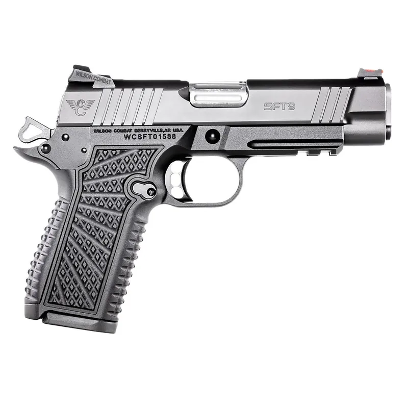Wilson Combat SFT9CMR42 SFT9 Compact 9mm 15+1 4.25" Lightrail Black Armor-Tuff Stainless Steel