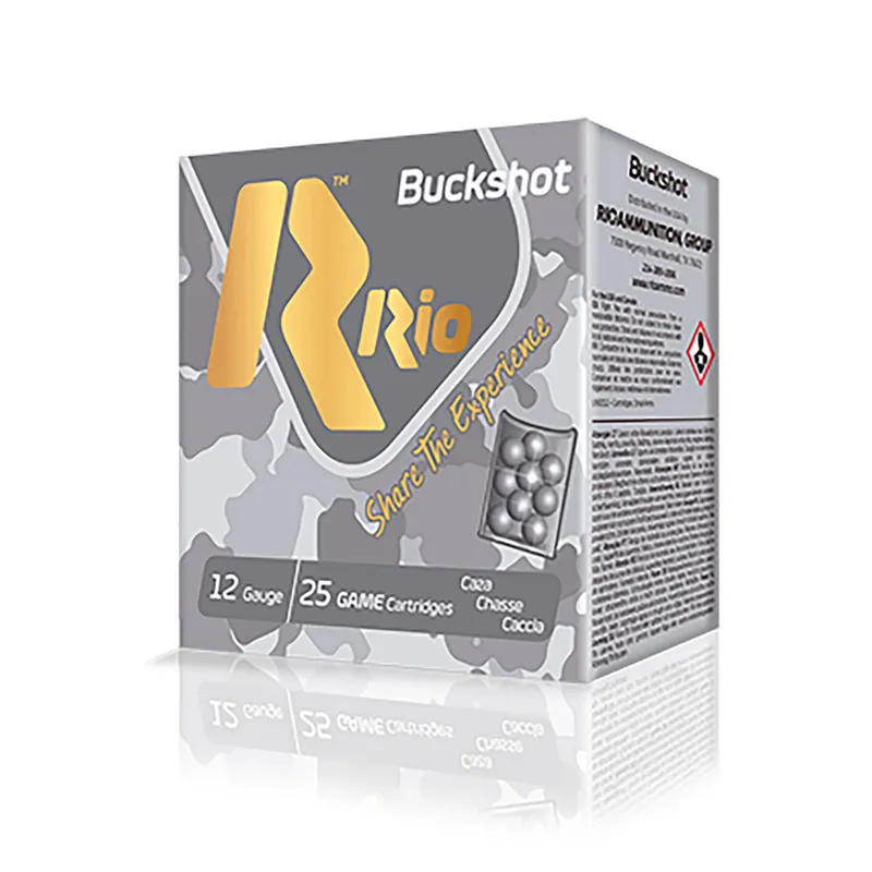 Rio Ammunition RB121225 Royal Buck (4X3) 12Gauge 2.75" 1Buck Shot 25 Per Box/10 Case