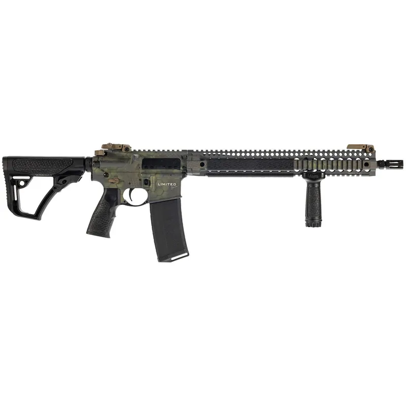 Daniel Defense DDM4 V9 *CA Compliant 5.56 NATO 10+1 16" Crocodile Rattlecan Threaded Barrel, Crocodile Rattlecan Picatinny Rail Aluminum Receiver, DD Buttstock Black Polymer Stock, Black Polymer Grip