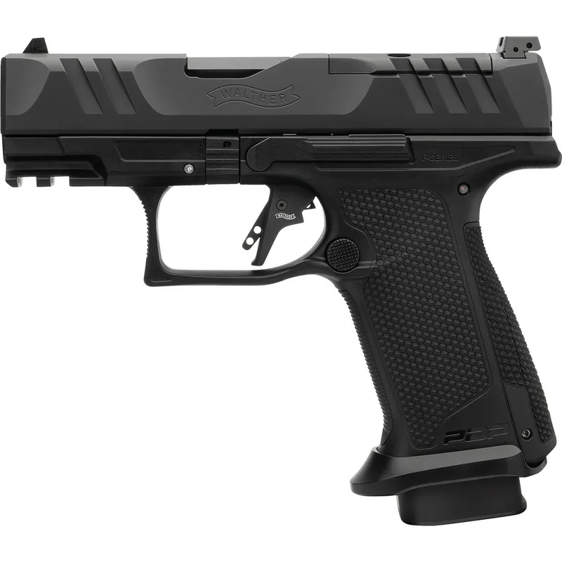 Walther Arms 4797054 PDP F-Series Pro E 9mm Luger 10+1 3.50" Black Steel Barrel, Black Optic Ready/Serrated Steel Slide, Black Polymer Frame w/Picatinny Rail, Interchangeable Backstrap Grip