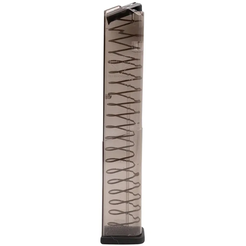 ETS Group GLK2030 Pistol Mags 30rd Extended 10mm Auto Compatible w/Glock 20/29/40 Clear Polymer