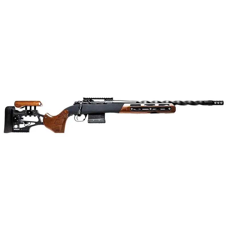 Iota Outdoors RF030L102010F99 Venatic Max 308 Win 5+1 20" Nano Flat Black Fluted Threaded Barrel, Black DLC Aluminum Receiver w/Picatinny Rail, Woox Furiosa Aluminum/Wood Stock, Right Hand