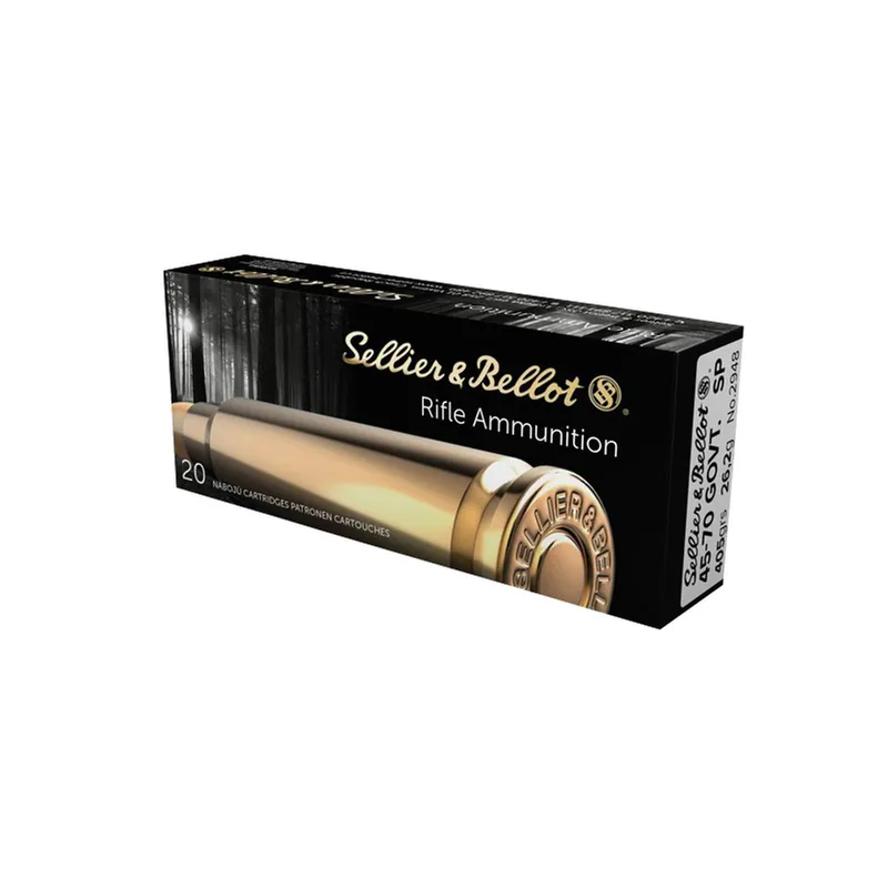 Sellier & Bellot SB4570A Rifle 45-70Gov 405gr Soft Point 20 Per Box/12 Case