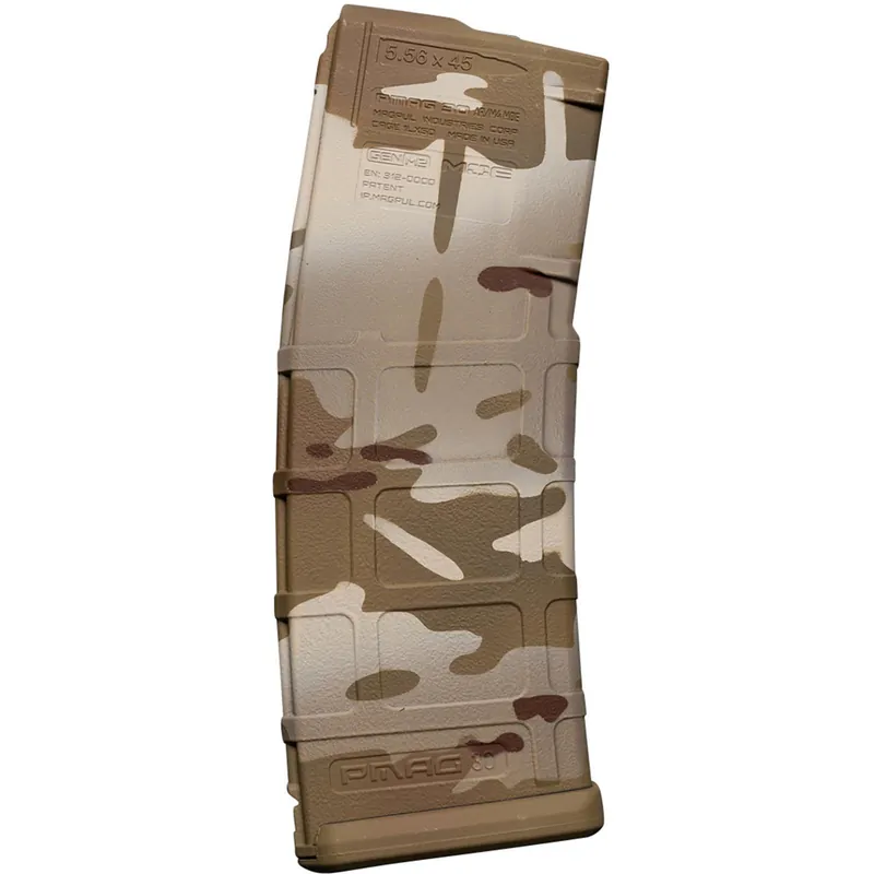 Weapon Works 228054 PMAG GEN M2 MOE 30rd 5.56x45mm NATO MultiCam Arid Polymer Fits AR-15