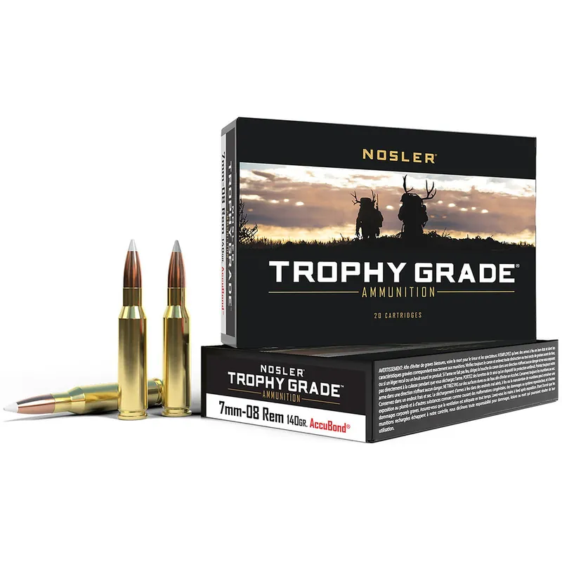 Nosler 60042 Trophy Grade 7mm-08Rem 140gr Nosler AccuBond 20 Per Box/10 Case