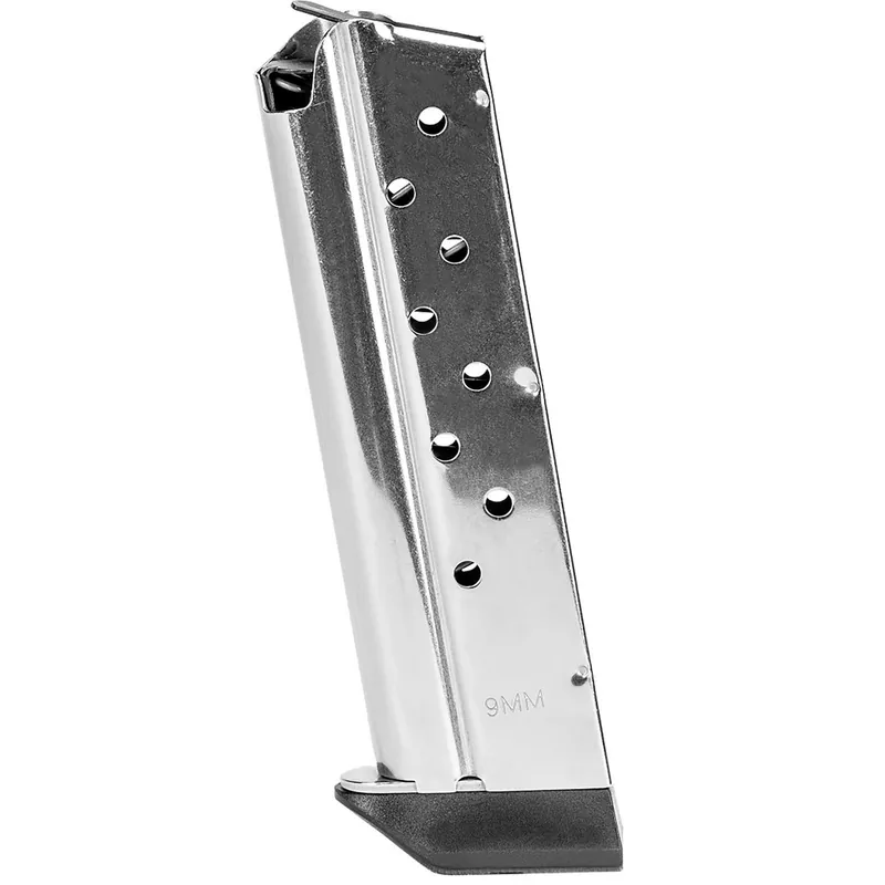 Kimber Mfg, Inc 4200380 9rd 9mm Luger Fits 1911 Silver Stainless Steel