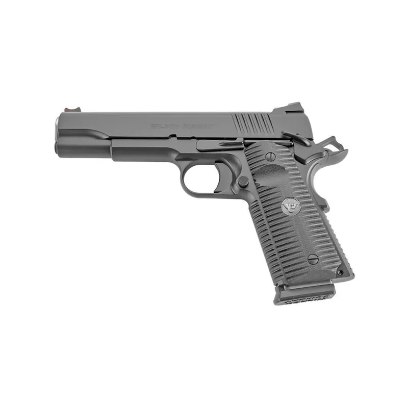 Wilson Combat ACPFS45 ACP Full-Size 45 ACP Caliber with 5" Barrel, 8+1 Capacity, Black Armor-Tuff Finish Carbon Steel Beavertail Frame, Serrated Black Carbon Steel Slide & Black G10 Eagle Claw Grip