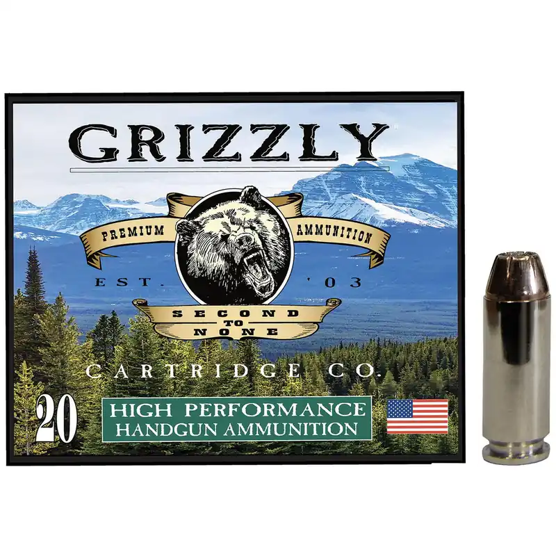Grizzly Ammo GC10M4 10mmAuto 180gr Jacketed Hollow Point 20 Per Box/10 Case