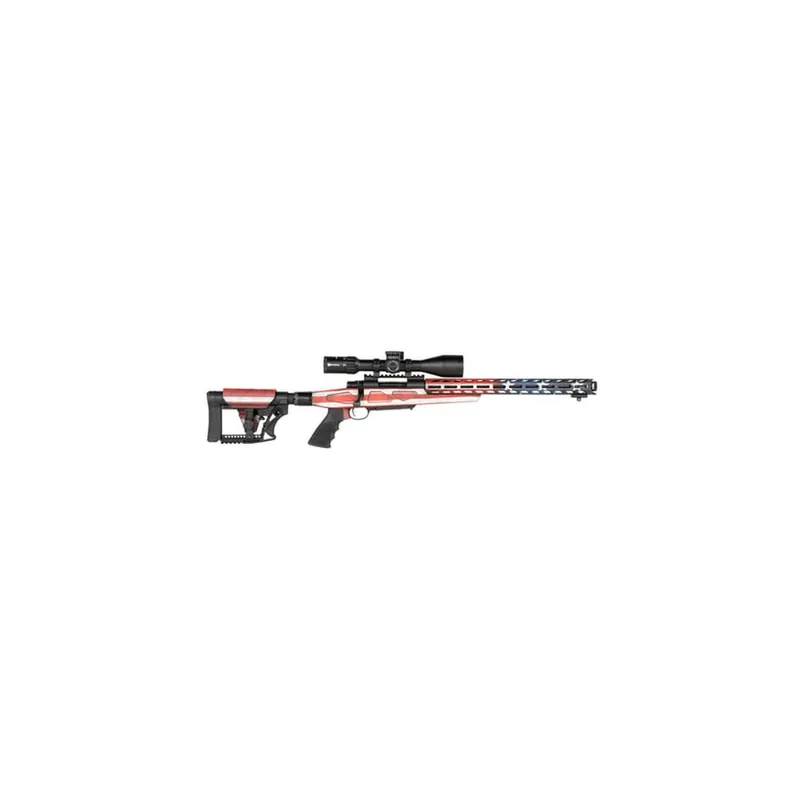 Howa HFLG65C16 M1500 APC Chassis Gen2 6.5 Creedmoor 10+1 16.25" Barrel, American Flag Cerakote Receiver, American Flag 6 Position Luth-AR MBA-4 with Aluminum Chassis Stock, Black Polymer Grip