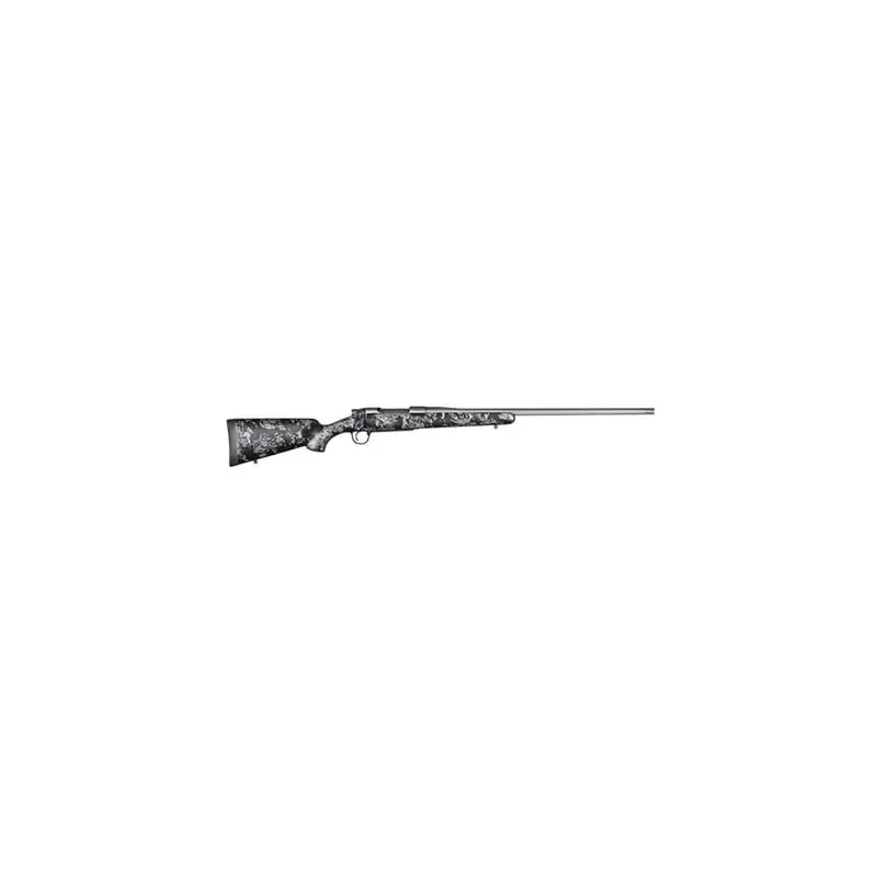 Christensen Arms 8010108600 Mesa FFT 300 PRC 3+1 22" Threaded Barrel, Tungsten Gray Cerakote, Black with Gray Webbing Stock