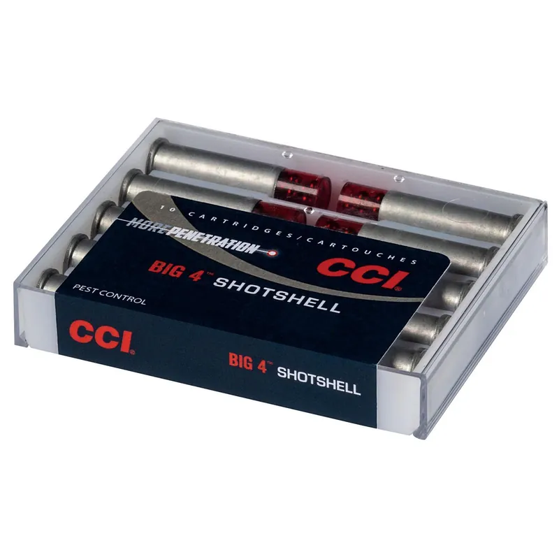 CCI 3712CC Big 4 Shotshell 9mmLuger 45gr 4Shot 10 Per Box/20 Case