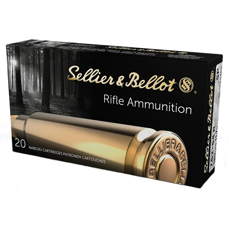 Sellier & Bellot SB76254RB Rifle 7.62x54mmR 180gr Soft Point 20 Per Box/20 Case
