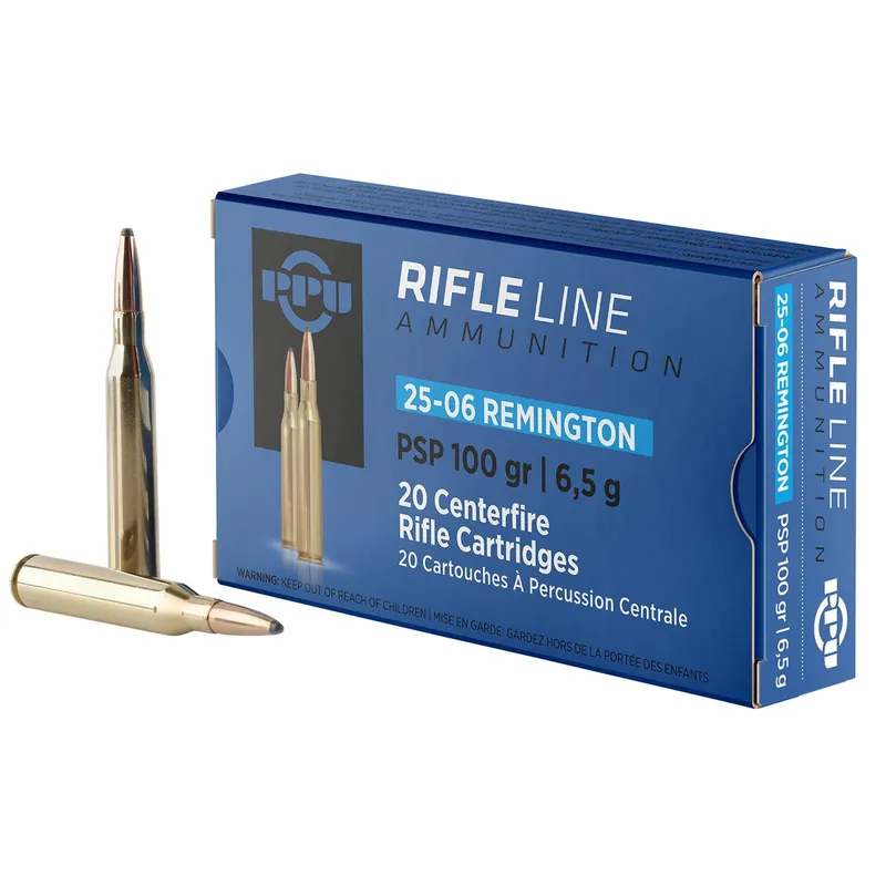 PPU PP2506P Standard Rifle 25-06Rem 100gr Pointed Soft Point 20 Per Box/10 Case
