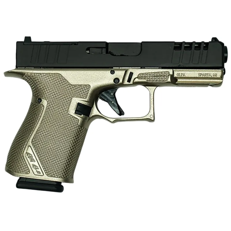 Great Lakes Firearms GL19GPLT Striker Compact Frame 9mm Luger 15+1 4" Black Nitride Barrel, Optic Cut/Serrated/Window Cut Slide, Polymer Frame, RMR Footprint, Ambidextrous