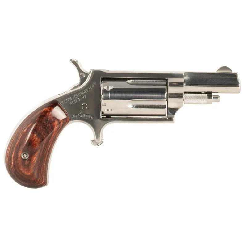 North American Arms 22MDLX LDLX 22 Mag 5 Shot 1.13" Polished Stainless Steel, Rosewood Grip, Exposed Hammer