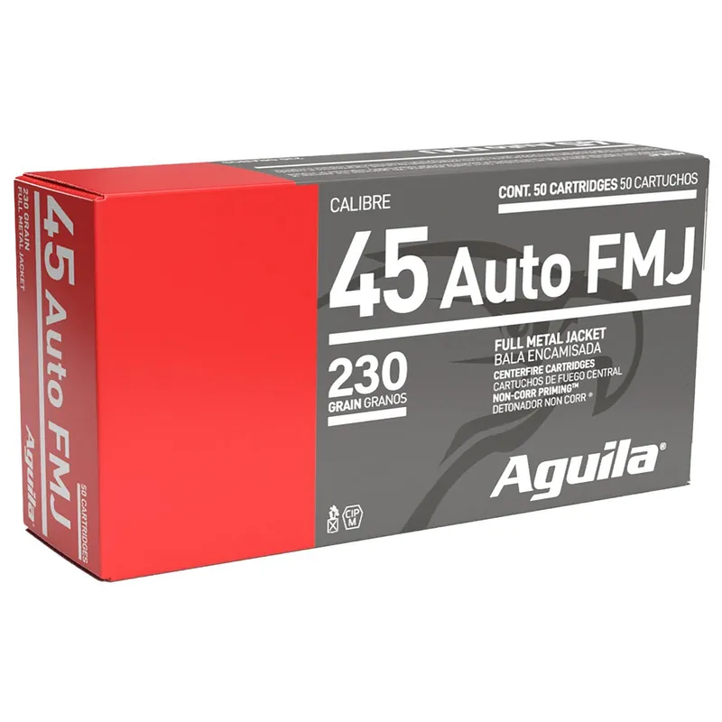 Aguila 1E452110 45ACP 230gr Full Metal Jacket 50 Per Box/20 Case