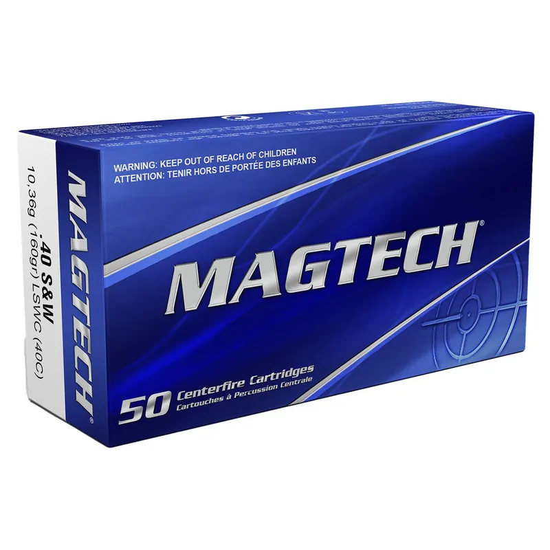 Magtech 40C Range/Training 40S&W 160gr Lead Semi Wadcutter 50 Per Box/20 Case