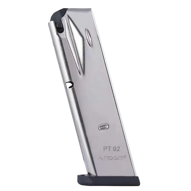 Mec-Gar PT9215N Taurus 15rd 9mm Luger, Fits Taurus PT99/PT92 Nickel
