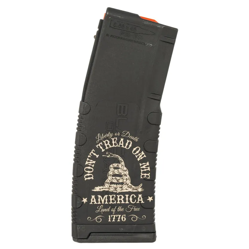 Black Rain Ordnance MAG30DONTTREAD Magazine 30rd 223 Rem/5.56 NATO Don‘t Tread On Me Engraving Fits AR-15 Platform