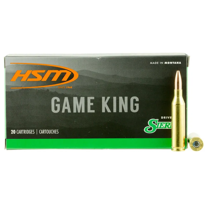 HSM 2439N Game King 243 Win 85 gr Sierra GameKing Spitzer Boat Tail 20 Per Box/ 25 Case
