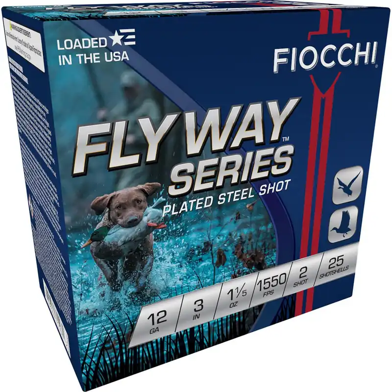 Fiocchi 123ST152 Flyway 12Gauge 3" 1 1/5oz 2Shot 25 Per Box/10 Case