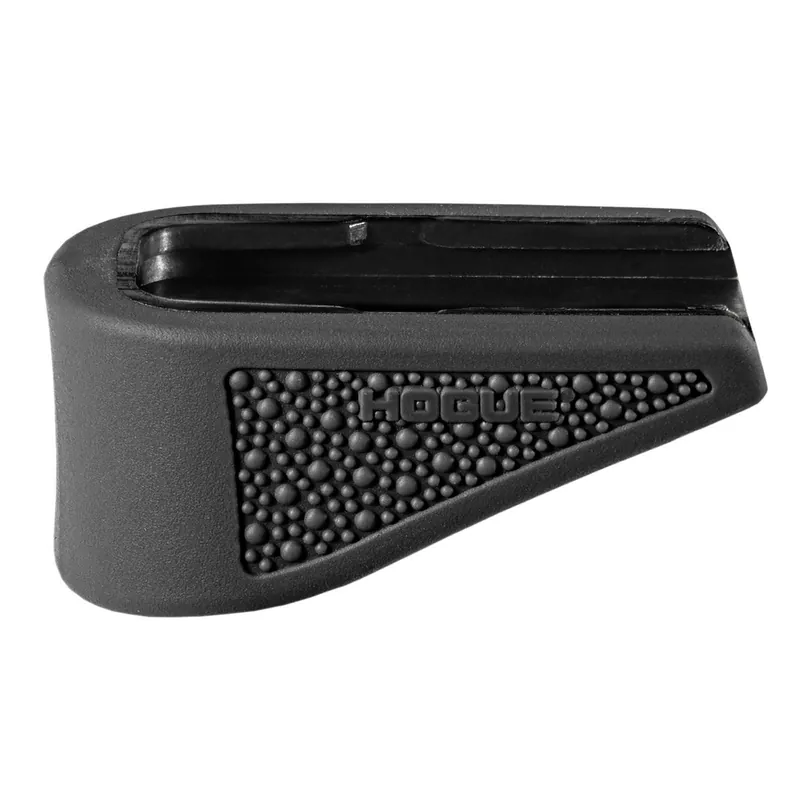 Hogue 18230 Extension Base Pad Fits Glock 43 Compatible w/ 6rd Magazine Black Overmolded Rubber
