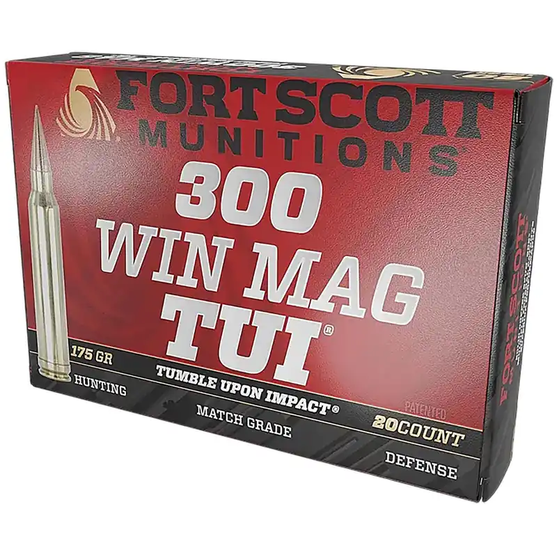 Fort Scott Munitions 300WM-175-SCV2 Tumble Upon Impact (TUI) 300WM 175gr Solid Copper Spun 20 Per Box/10 Case