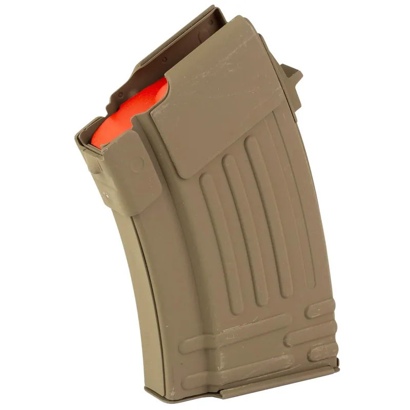 Global Ordnance LLC 810091157398 10rd Fully Ribbed 7.62x39mm Fits AK-47 FDE Steel