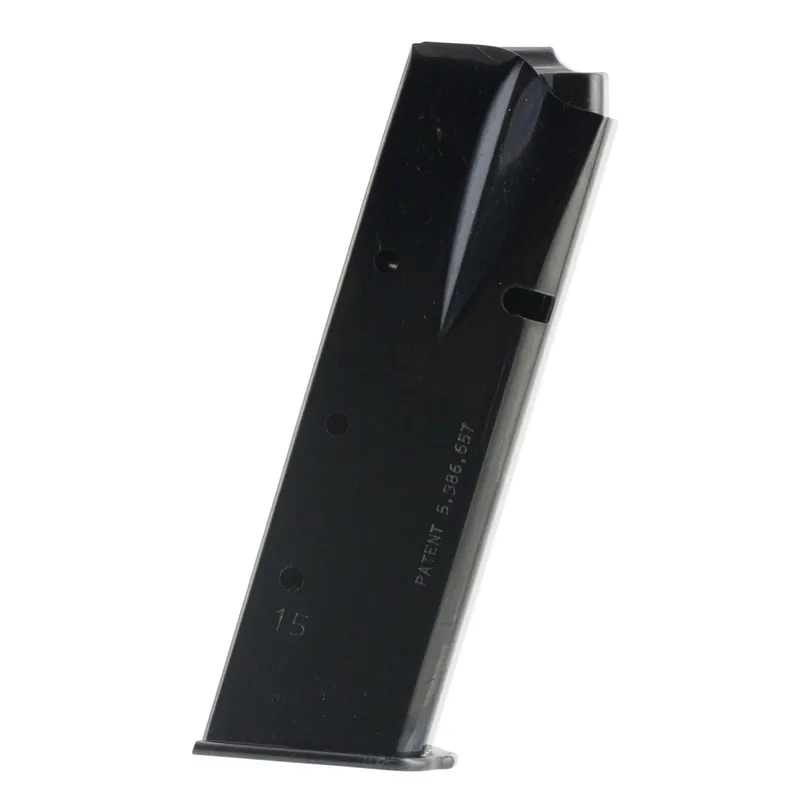 Mec-Gar MGBRHP15B Standard 15rd 9mm Luger, Fits Browning Hi-Power/Springfield SA-35, Blued Carbon Steel