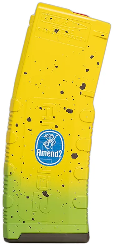 Amend2 MOD-2 Banana 30rd 5.56mm Compatible w/ AR-15 Yellow/Green 556BANANA30