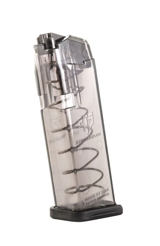 ETS Group Omega 15rd 9mm Magazine Translucent Smoke OMGGLK19
