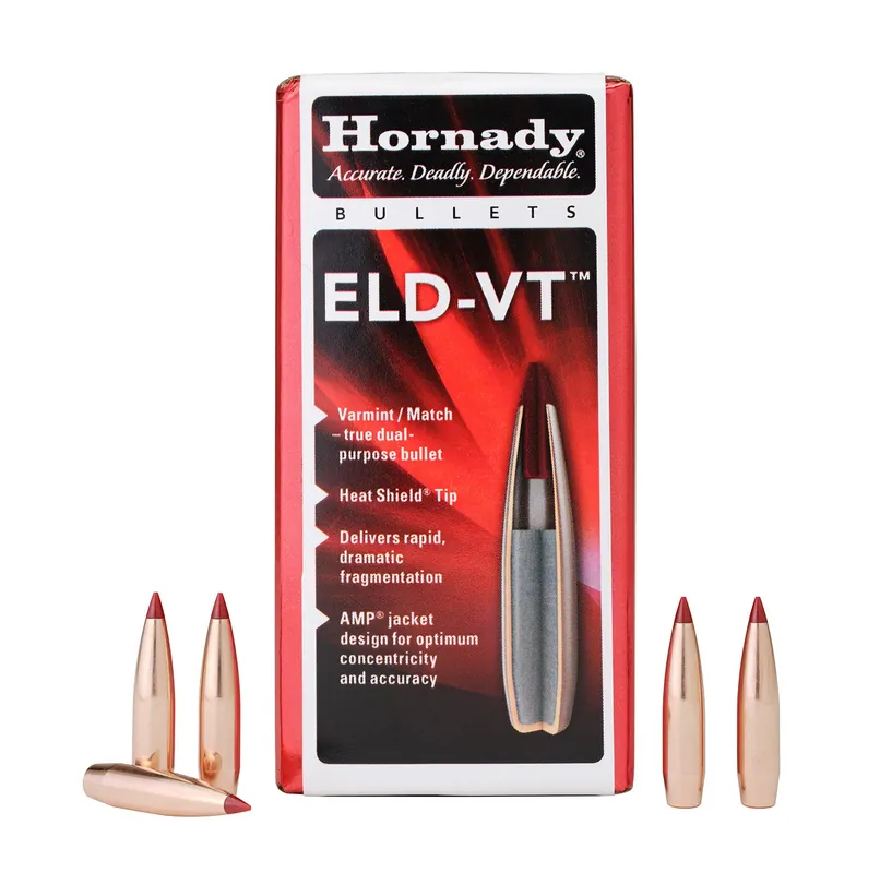 Hornady ELD-VT 22 Cal .224 62 Gr. ELD-VT 100/Box