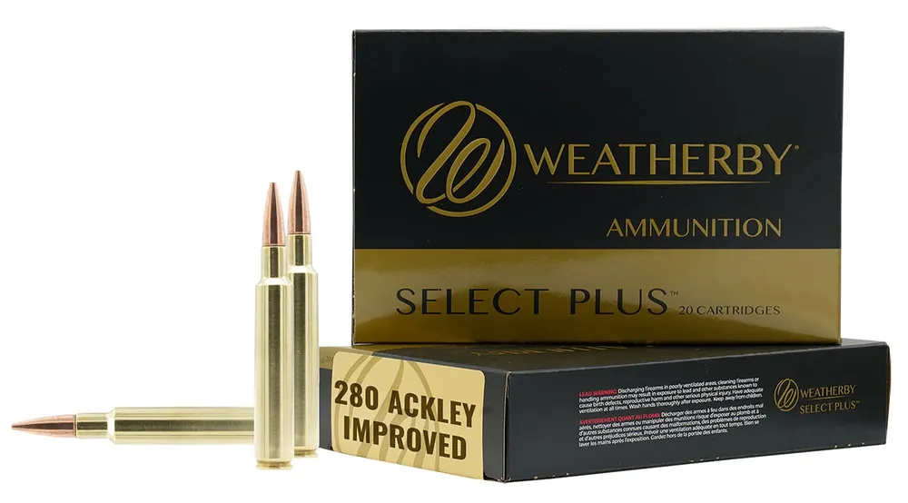 Weatherby Select Plus 280 Ackley Improved 150 Gr. Swift Scirocco 20/Box