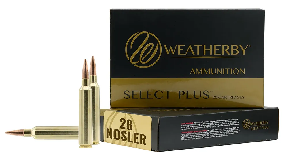 Weatherby Select Plus 28 Nosler 150 Gr. Swift Scirocco 20/Box