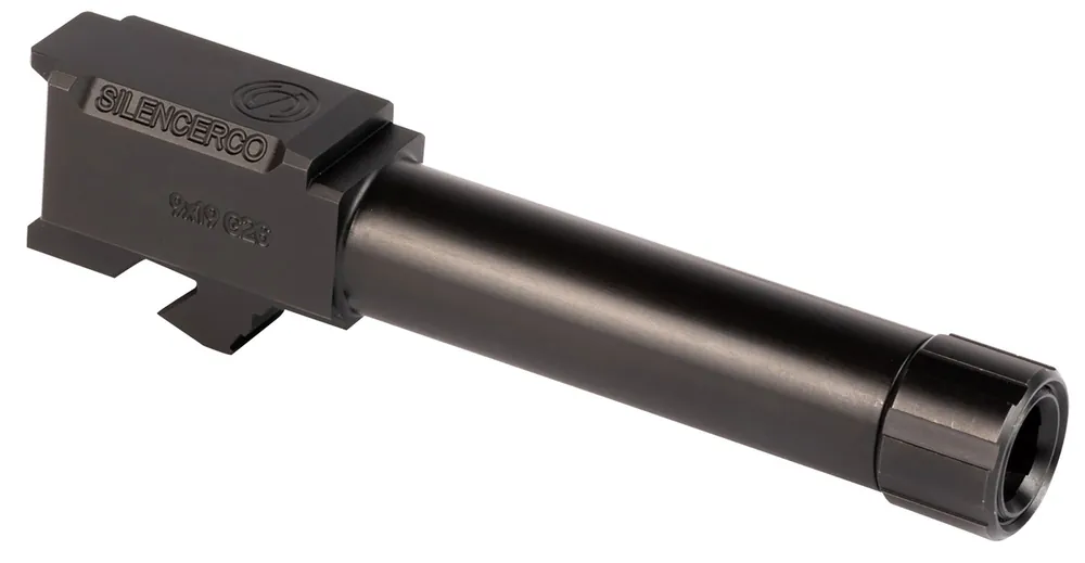 SilencerCo Glock 9mm Luger 3.70" Threaded Black Nitride Stainless Steel Handgun Barrel