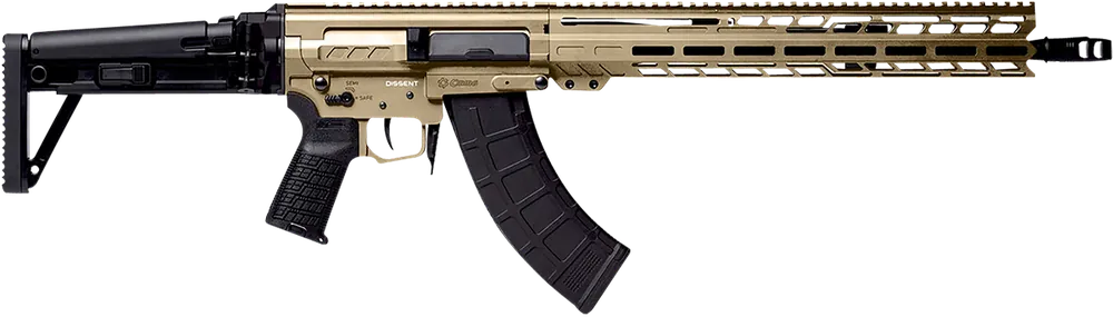 CMMG Dissent MK47 7.62x39mm 30+1 16.10" Alum Rec M-Lok Handguard Side Charging Handle Side Folding Stock Brake Tan 86AD60BCT