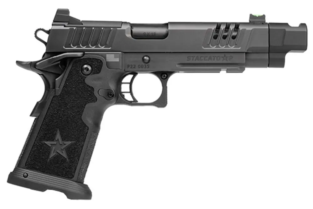 Staccato Limited Edition P 9mm Pistol 17+1 5" Threaded Bull Barrel DLC Coated Optic Ready Slide Alum Frame Comp 12120100040001