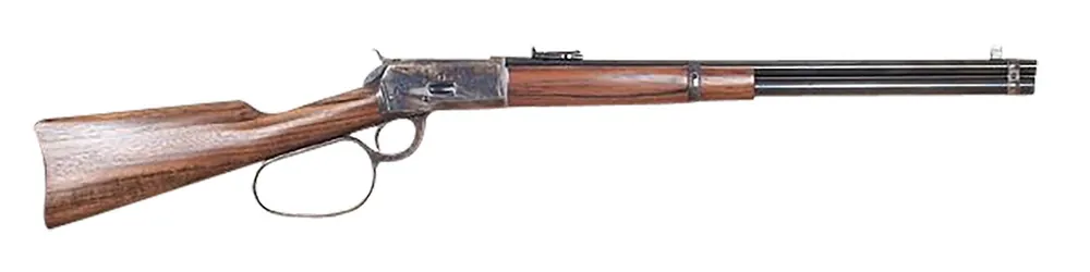 Cimarron 1892 Cogburn Carbine 45 Colt (LC) Rifle 10+1 20" Blued Round Barrel, Color Case Hardened Receiver, Walnut Furniture, Large Loop Lever AS067