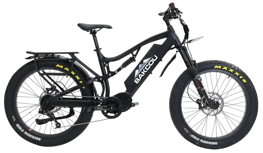 Bakcou E-bikes Storm 25 E-Bike Medium Matte Black 17" w/Stand Over Height of 30.50" Frame