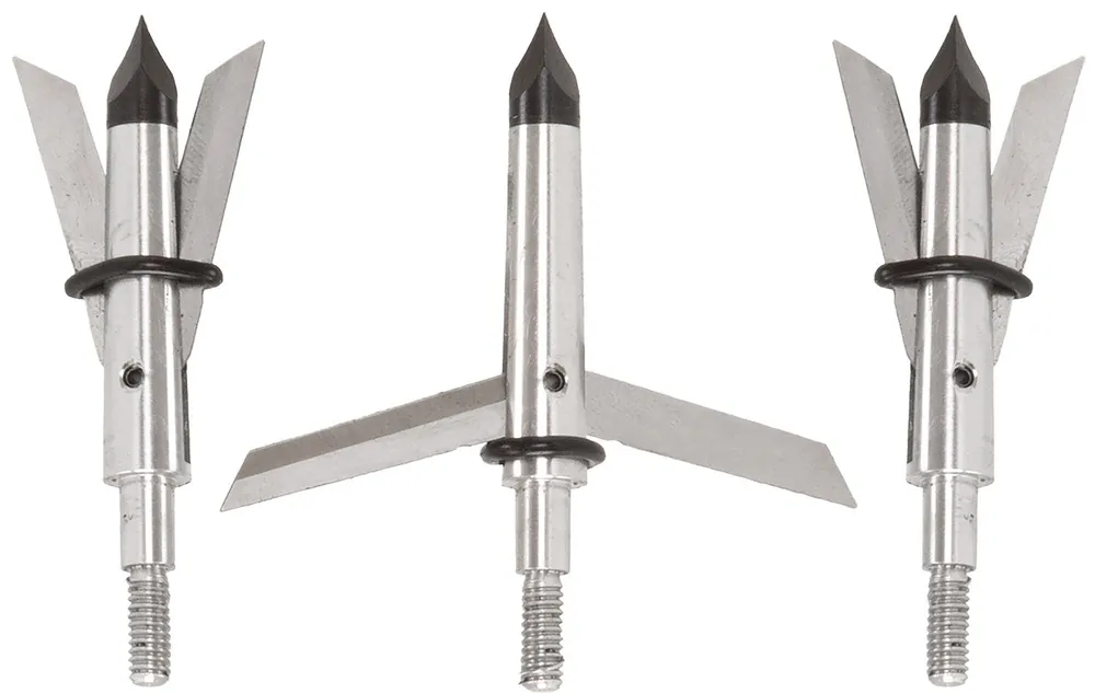 Allen Tomahawk Expandable Broadhead Stainless Steel Blades Silver 3 Pack 14674