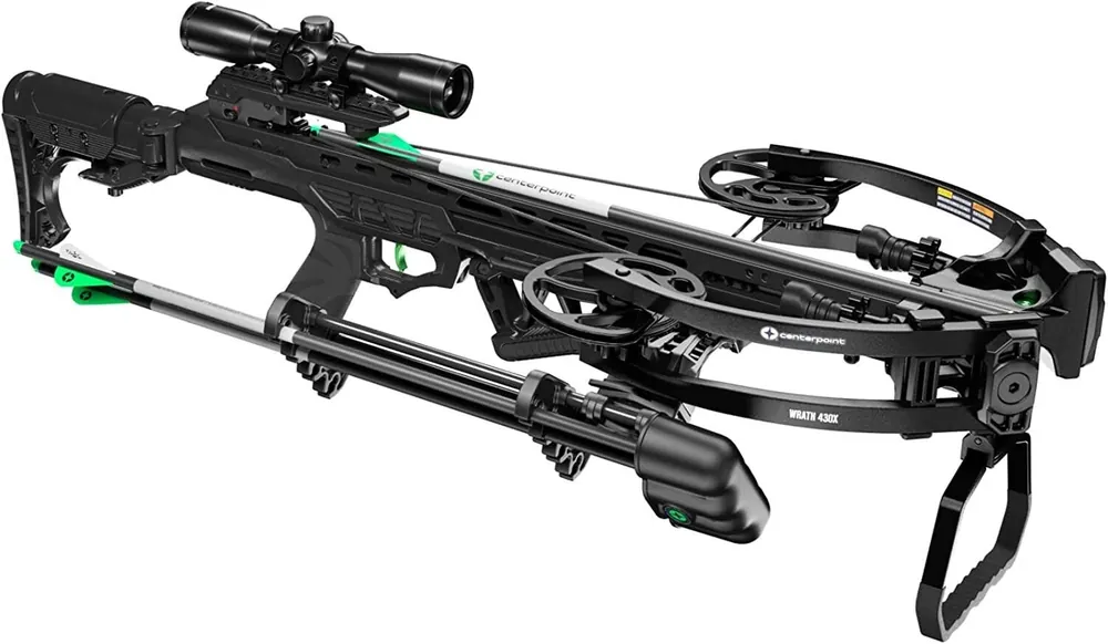 CenterPoint Wrath 430X Compound Crossbow With Silent Crank 430FPS 9 lbs 32" Black C0007