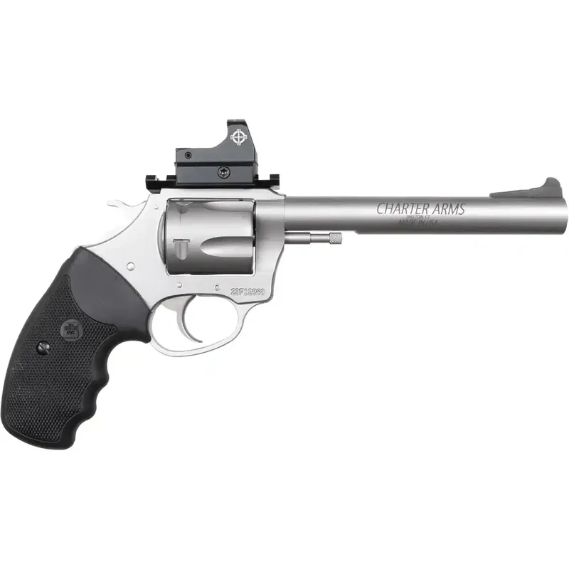 Charter Arms Mastiff Target Revolver .44SPL 5Rd 6" Barrel Ramp Front Sight Picatinny Rail Sightmark Red Dot DA/SA Matte SS 74465